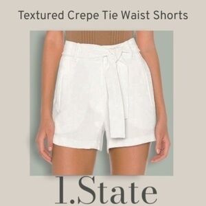 1. State Women's Textured Crepe Tie Waist "Dressy" Shorts